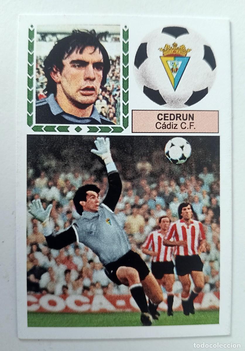 Cromos de f&uacute;tbol: CROMO CUSTOM C&Aacute;DIZ C.F. PORTERO CEDR&Uacute;N TEMPORADA 1983-84