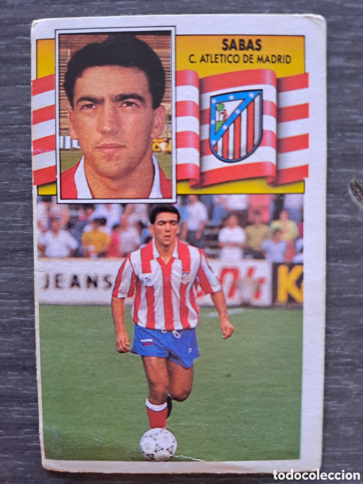 Cromos de f&uacute;tbol: LIGA ESTE 90-91 &mdash; SABAS FICHAJE N&ordm; 7 &mdash; SIN PEGAR Descripci&oacute;n: LIGA ESTE 90-91 &mdash; SABAS FICHAJE N&ordm; 7