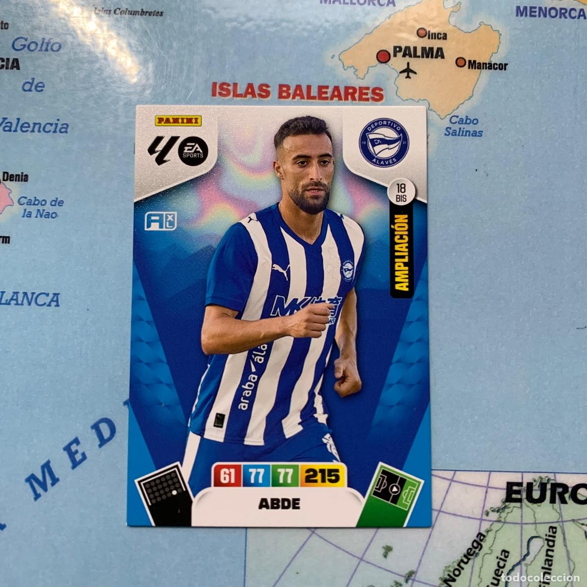 Cromos de f&uacute;tbol: Abde ampliacion n&uacute;mero 18 Bis del Alaves cromo adrenalyn XL 25-26 2025-2026