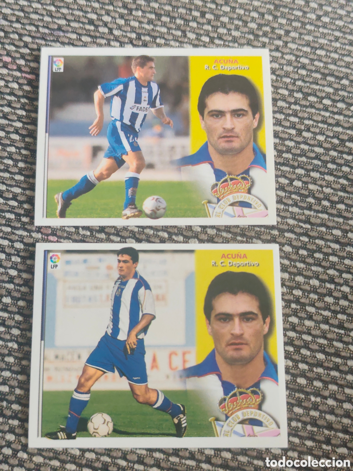 Figurine di Calcio: DOBLE VERSI&Oacute;N FICHAJE 9 ACU&Ntilde;A DEPORTIVO EDICIONES ESTE 2002 2003