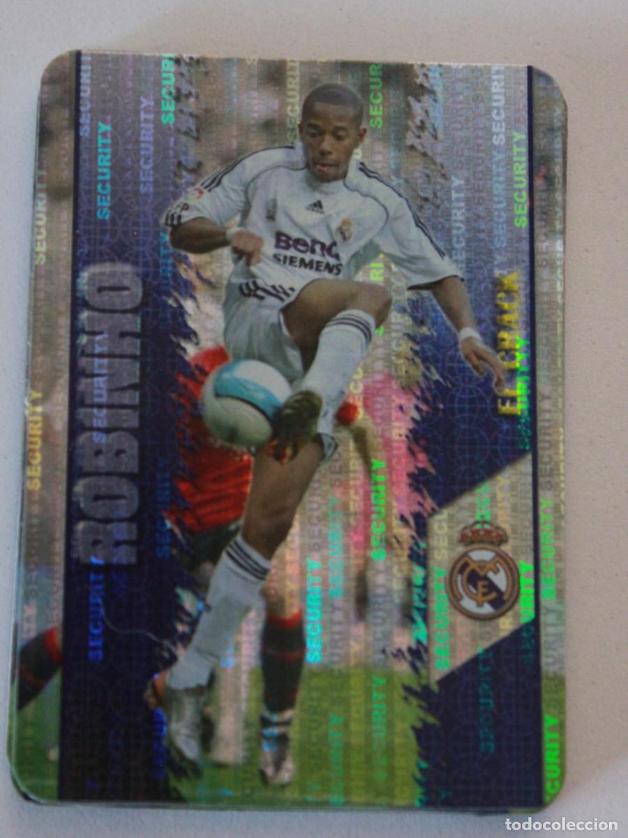 Cromos de f&uacute;tbol: Robinho Security Card Real Madrid CF Tarjeta Especial