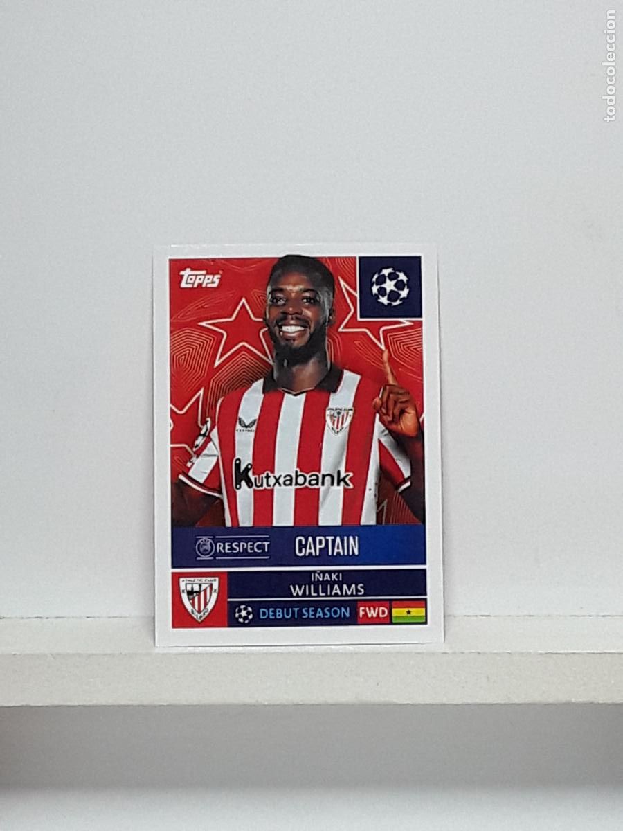 Fu&szlig;ball-Sticker: CHAMPIONS STICKER 2025 2026 25 26 ALBUM TOPPS LEAGUE N 99 ATHLETIC I&Ntilde;AKI WILLIAMS