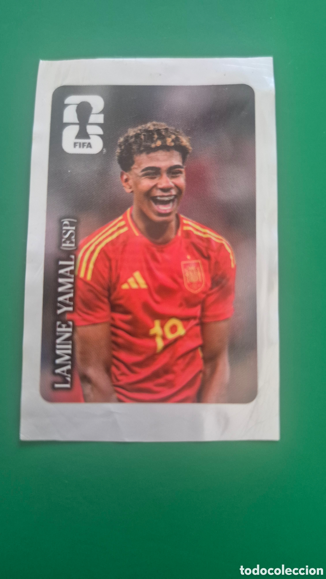 Fu&szlig;ball-Sticker: Lamine Yamal cromo Coca-Cola mundial 2026 Espa&ntilde;a