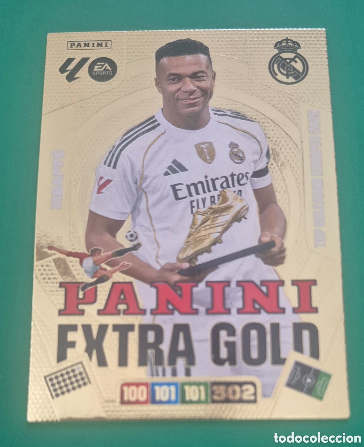 Cromos de f&uacute;tbol: MBAPPE REAL MADRID EXTRA GOLD ADRENALYN XL LIGA 2025/2026 25 26 PANINI