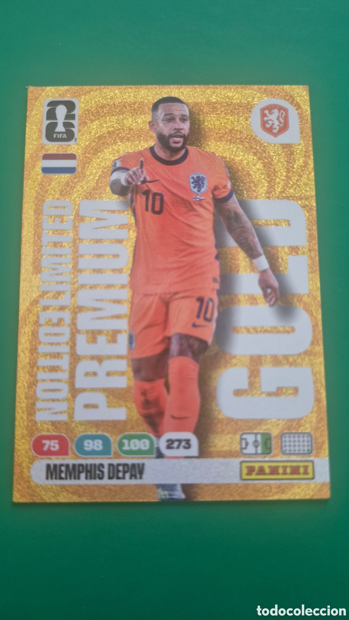 Cromos de f&uacute;tbol: Depay holanda limited edition premium gold adrenalyn fifa world cup 2026