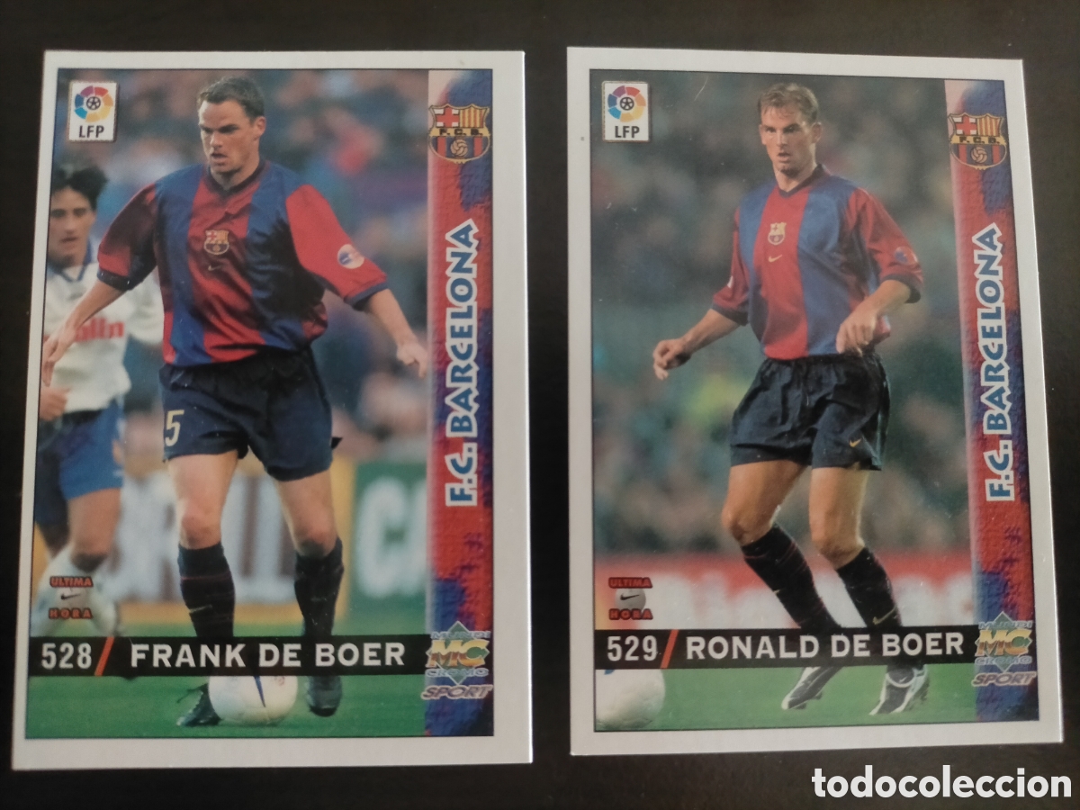 Fu&szlig;ball-Sticker: Frank de boer 528 Ronald de boer 529 FC Barcelona mundicromo 98 99 1998 1999 &uacute;ltima hora