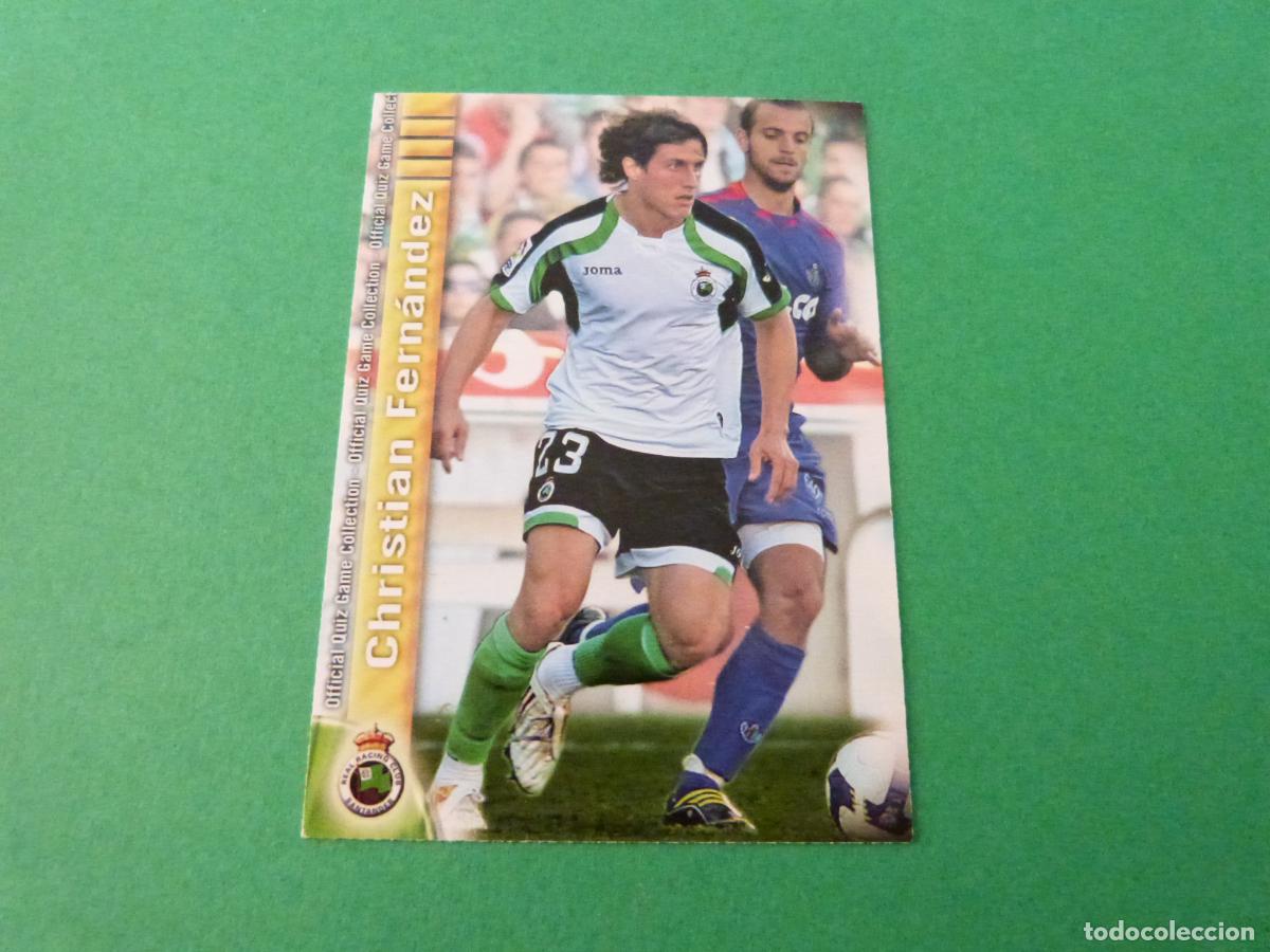 Cromos de f&uacute;tbol: TRADING CARD FUTBOL CHRISTIAN RACING DE SANTANDER N&ordm; 308 FICHAS LIGA MUNDICROMO 2009-2010/09-10