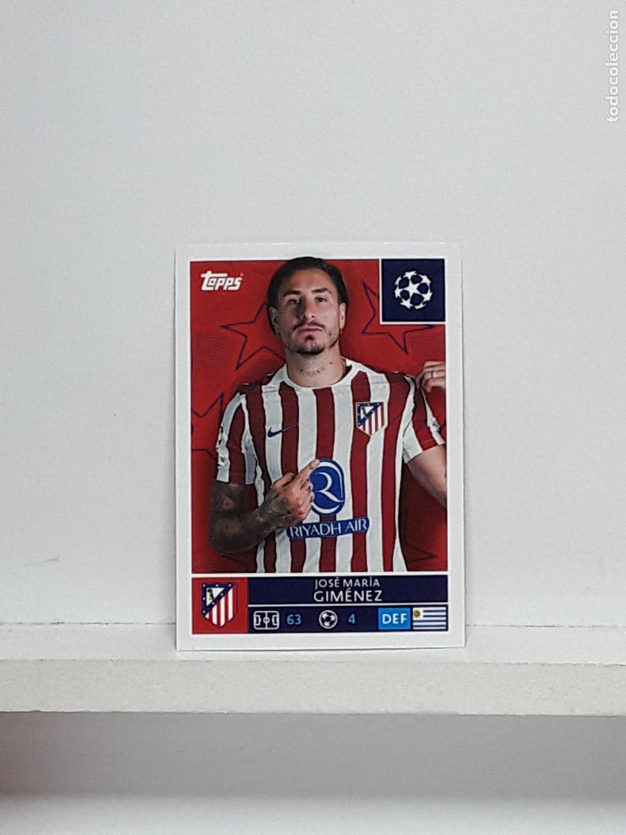 Cromos de f&uacute;tbol: CHAMPIONS STICKER 2025 2026 25 26 ALBUM TOPPS LEAGUE N 115 ATLETICO MADRID JOSE MARIA GIMENEZ
