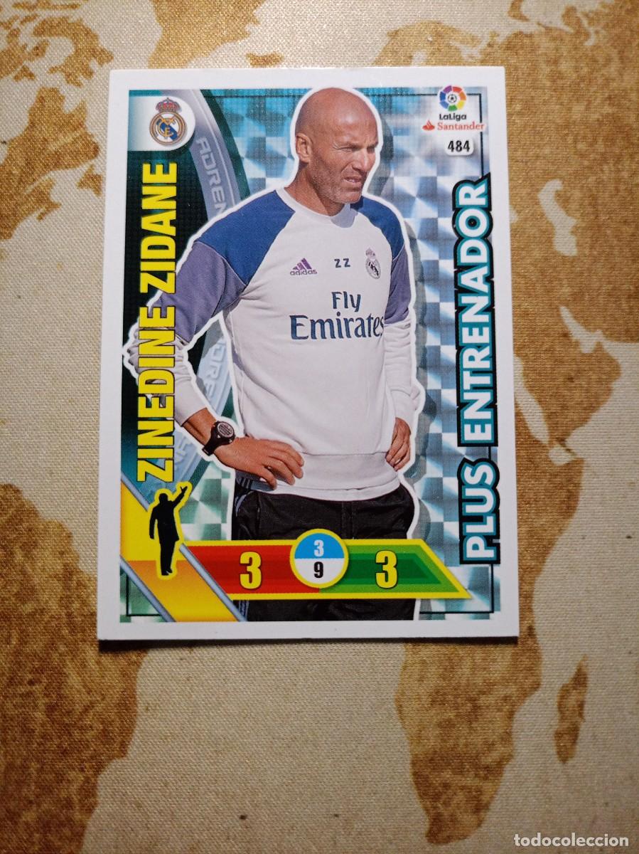 Cromos de f&uacute;tbol: Plus entrenador 484 ZINEDINE ZIDANE Adrenalyn 2016-17