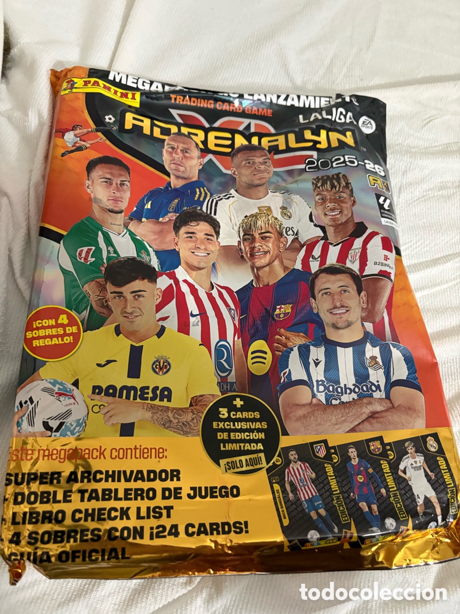 Cromos de f&uacute;tbol: Megapack adrenalyn 2025-2026