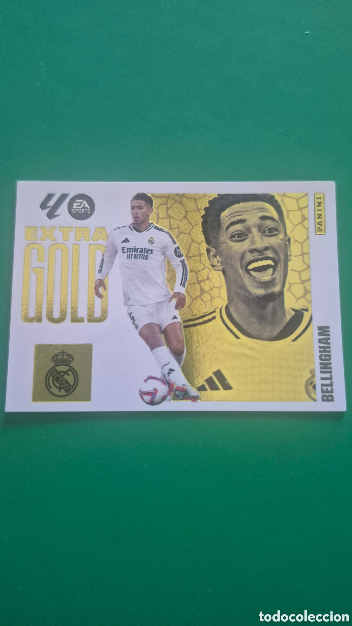 Cromos de f&uacute;tbol: LALIGA ESTE 2025 2026 EA SPORTS 25 26 ALBUM PANINI LIGA N REAL MADRID EXTRA GOLD JUDE BELLINGHAM