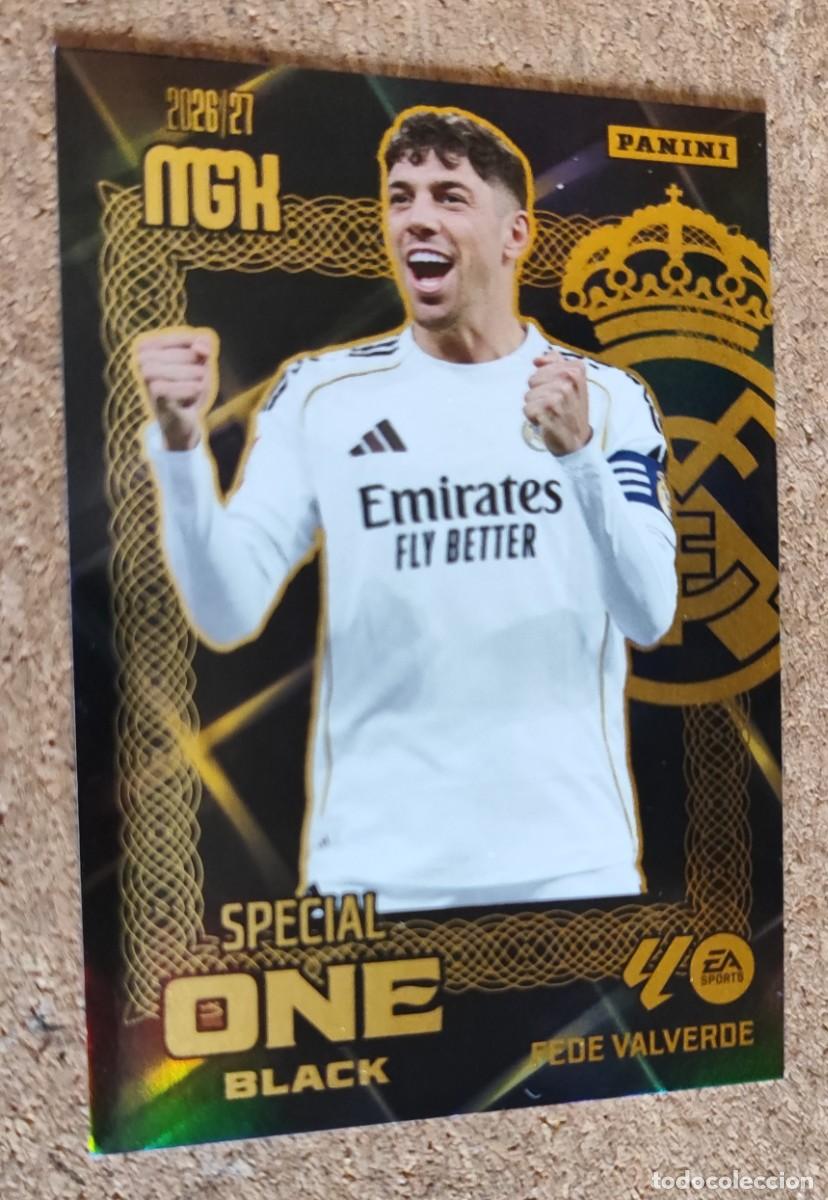 Cromos de f&uacute;tbol: MEGACRACKS 26/27 CARD SPECIAL ONE BLACK VALVERDE REAL MADRID # PANINI