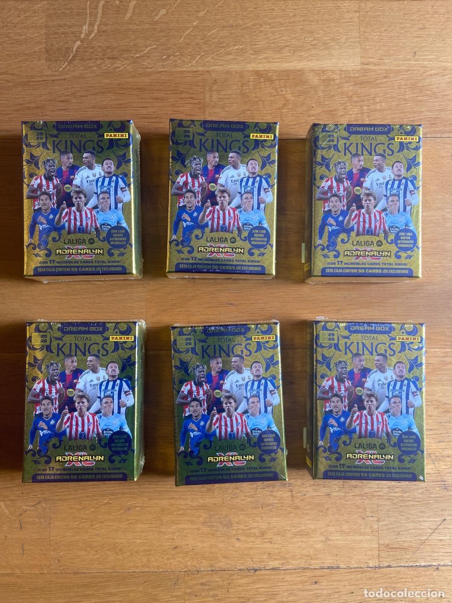 Cromos de f&uacute;tbol: Lote 6 Cajas DREAM BOX 2025/26 TOTAL KINGS ADRENALYN XL