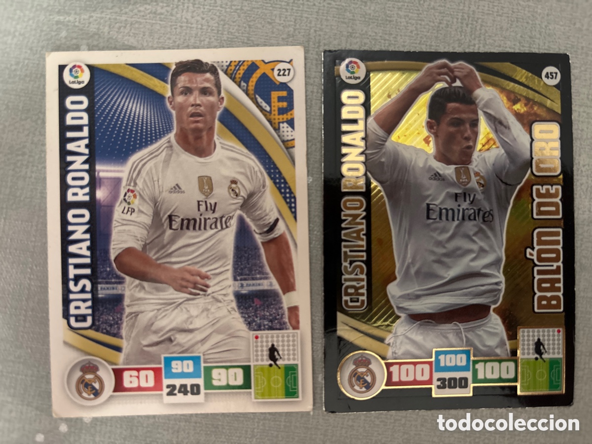 Cromos de f&uacute;tbol: (J) ADRENALYN 2015 2016 15 16 CRISTIANO RONALDO BALON DE ORO 457 BASICO 227 DE REGALO REAL MADRID