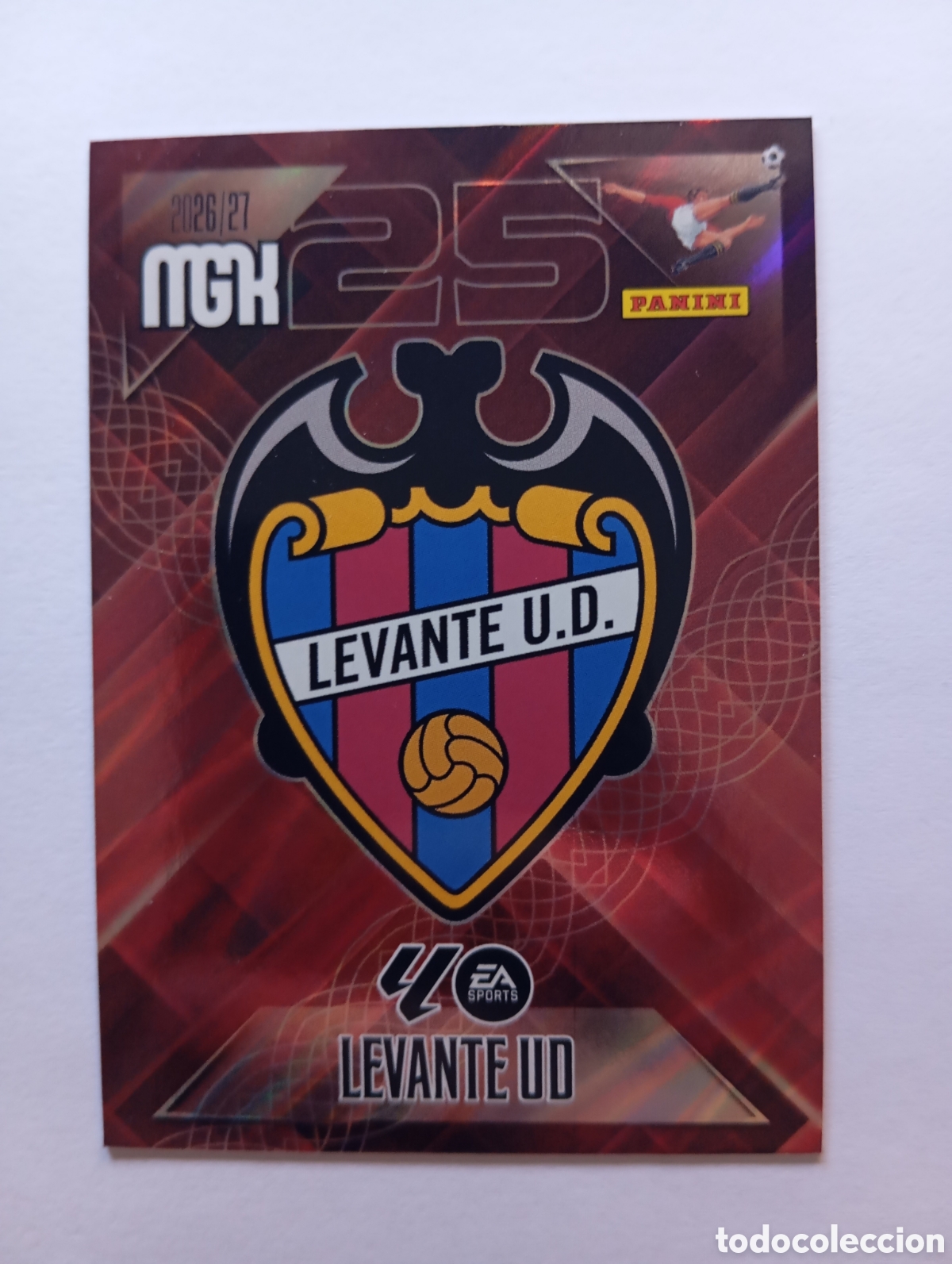 Cromos de f&uacute;tbol: 199 ESCUDO LEVANTE UD PANINI MEGACRACKS 26 27