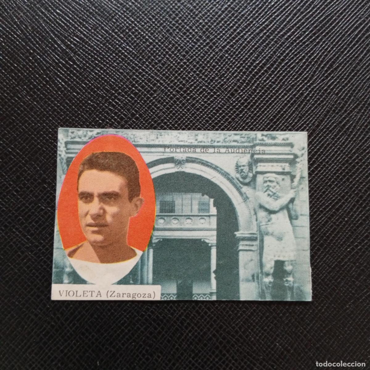 Cartes &agrave; collectionner de Football: VIOLETA ZARAGOZA FHER 1963 1964 CROMO FUTBOL 63 64 LIGA - DESPEGADO - A30 PG82