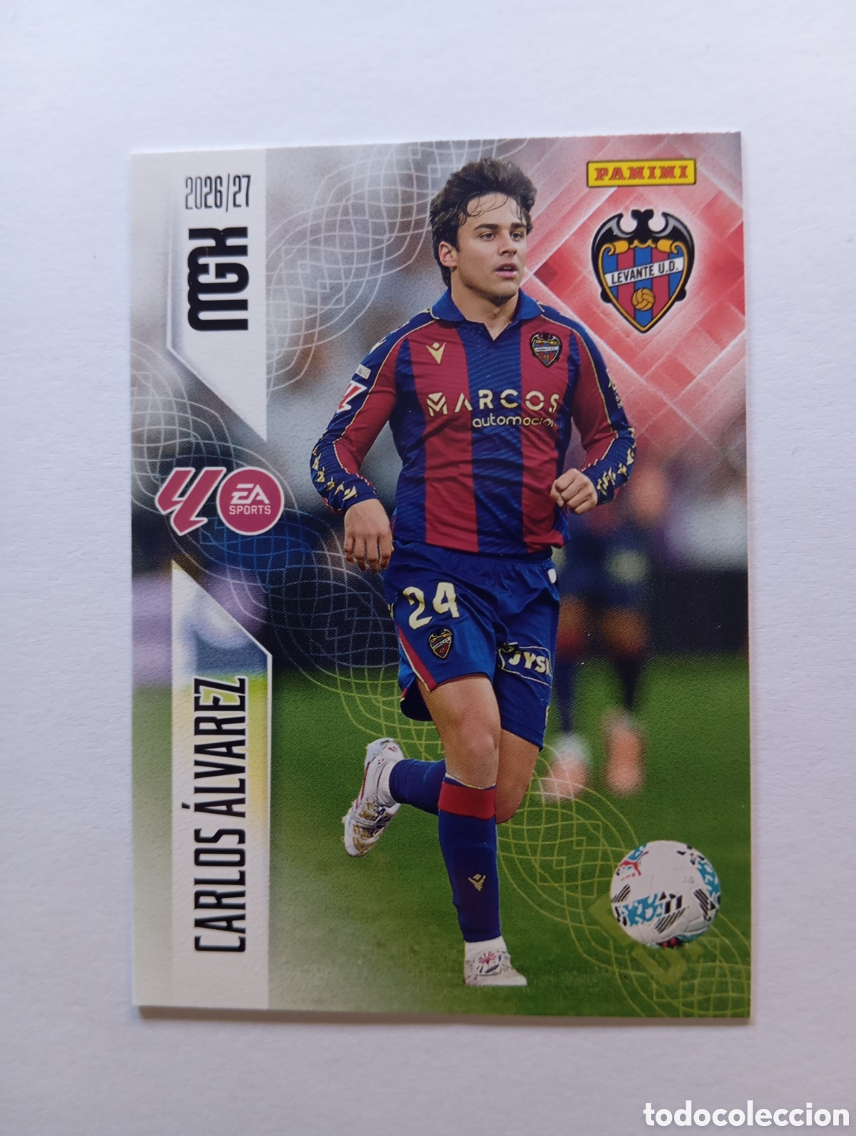 Fu&szlig;ball-Sticker: 211 CARLOS &Aacute;LVAREZ LEVANTE UD PANINI MEGACRACKS 26 27