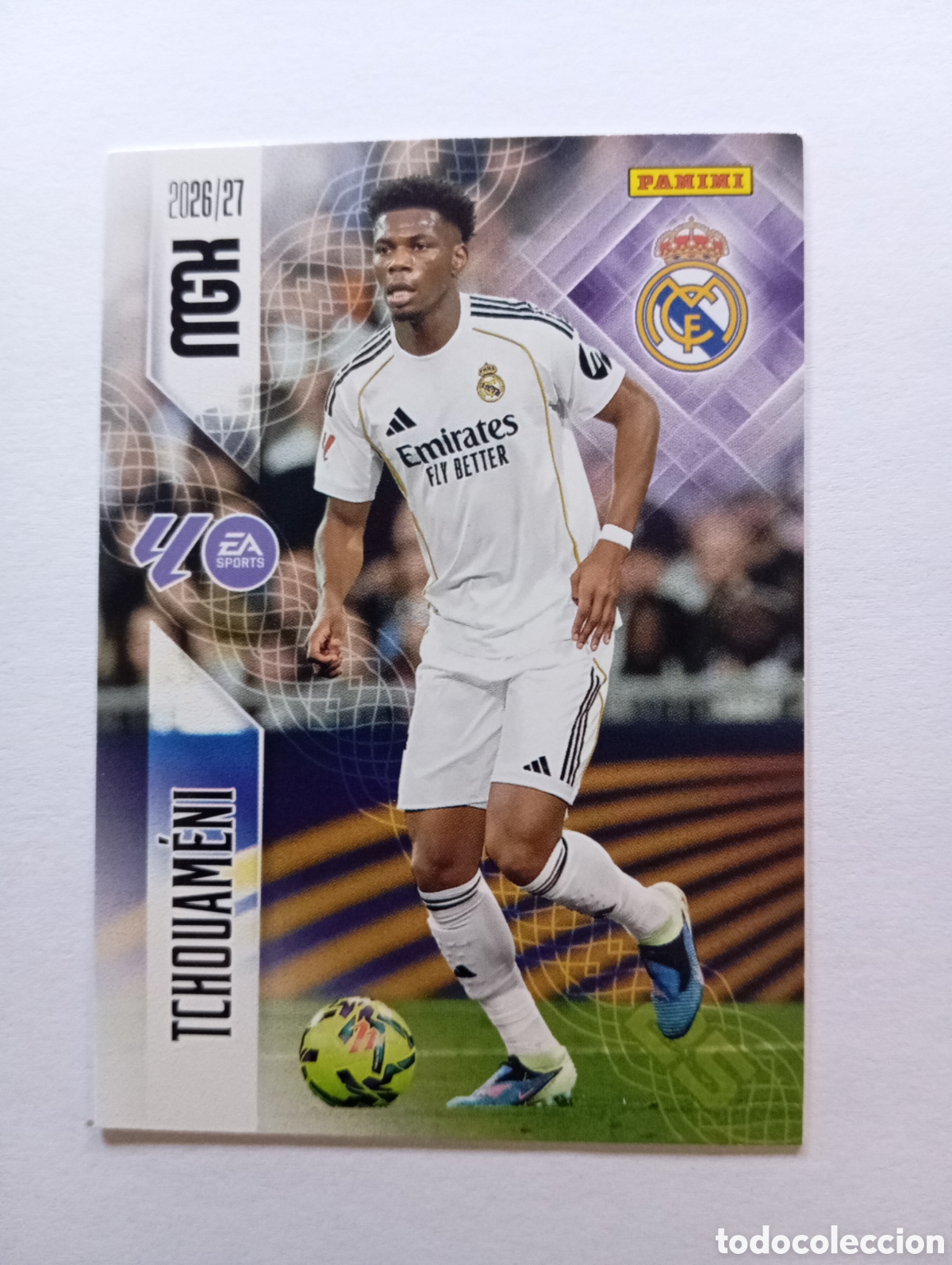 Cromos de f&uacute;tbol: 225 TCHOUAMENI REAL MADRID PANINI MEGACRACKS 26 27