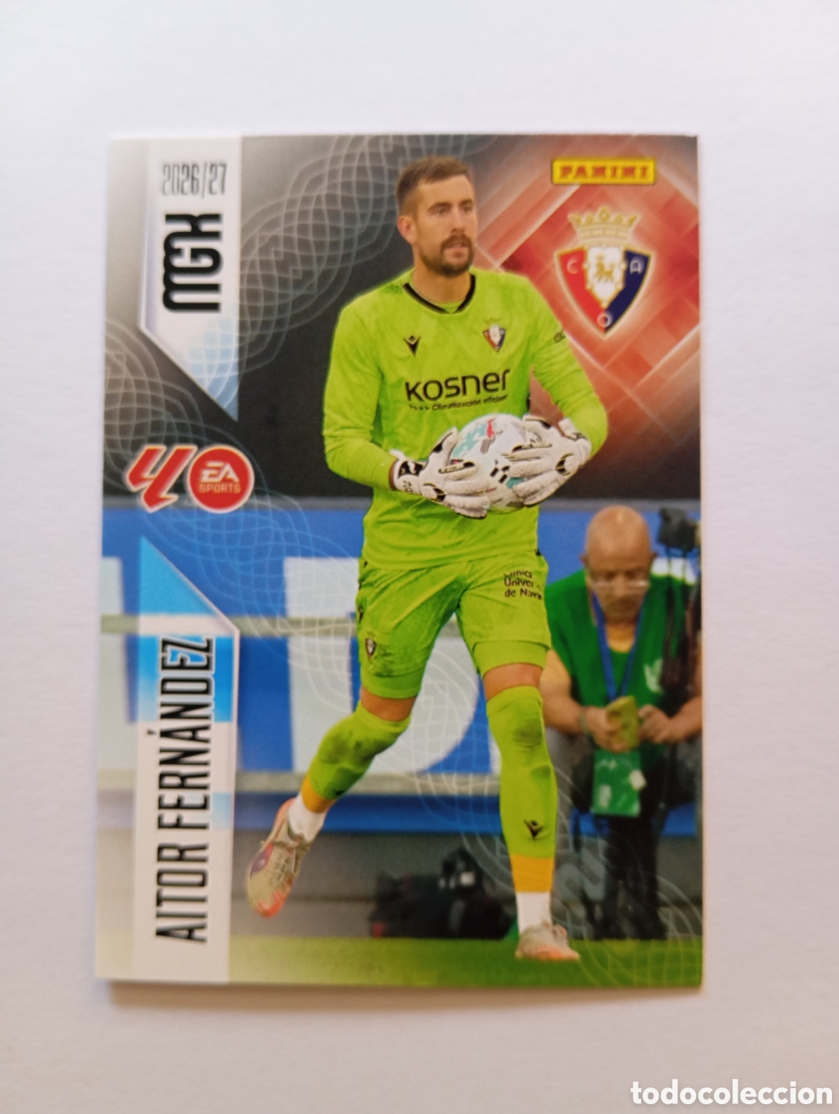 Football Stickers: 255 OSASUNA AITOR FERN&Aacute;NDEZ PANINI MEGACRACKS 26 27