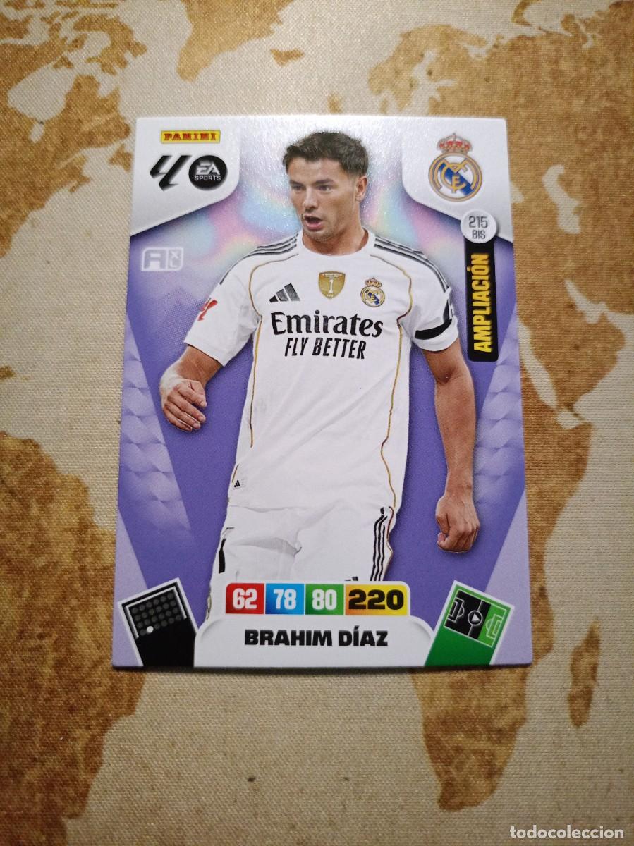 Cromos de f&uacute;tbol: Real Madrid 215 bis BRAHIM D&Iacute;AZ Adrenalyn 2025-26