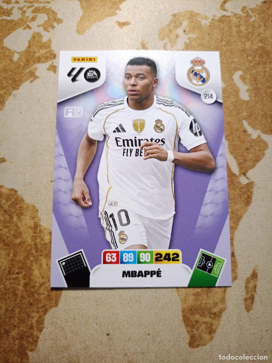 Cromos de f&uacute;tbol: Real Madrid 214 MBAPP&Eacute; Adrenalyn 2025-26
