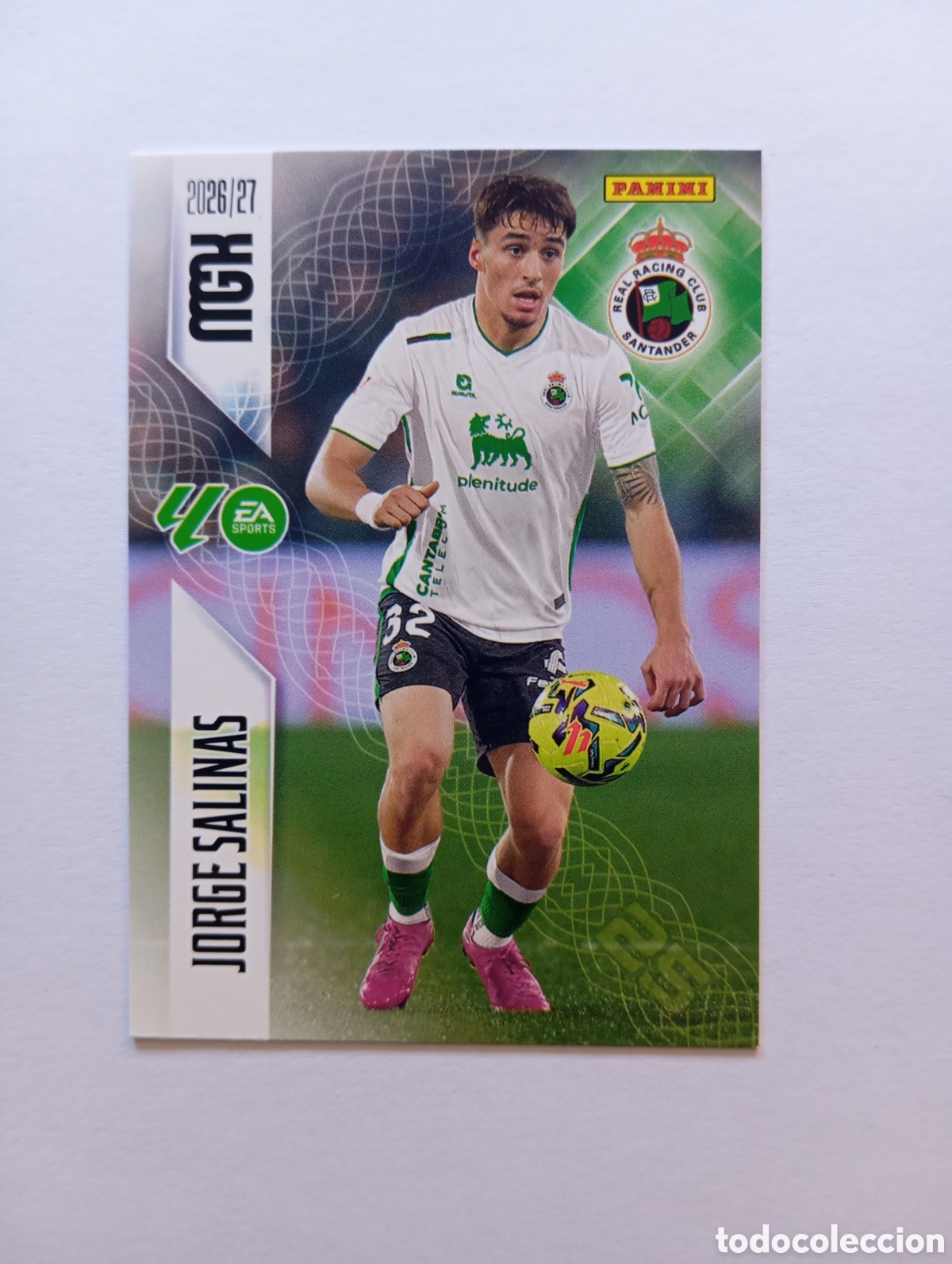 Cromos de f&uacute;tbol: 279 JORGE SALINAS RACING DE SANTANDER PANINI MEGACRACKS 26 27