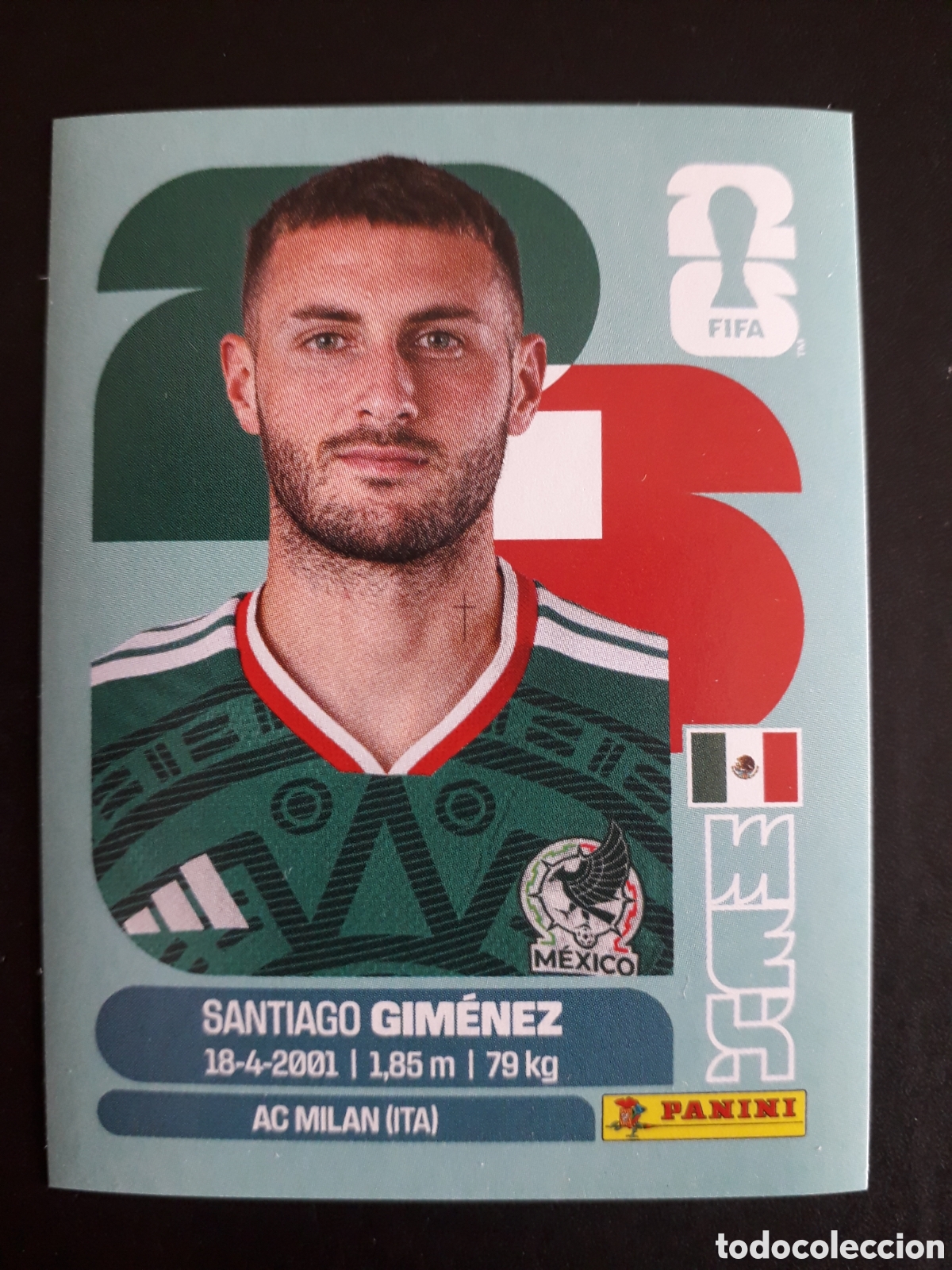 Cromos de f&uacute;tbol: GIM&Eacute;NEZ M&Eacute;XICO MEX 16 MUNDIAL F&Uacute;TBOL 2026 FIFA WORLD CUP PANINI SIN PEGAR PEDIDO M&Iacute;NIMO 3&euro;