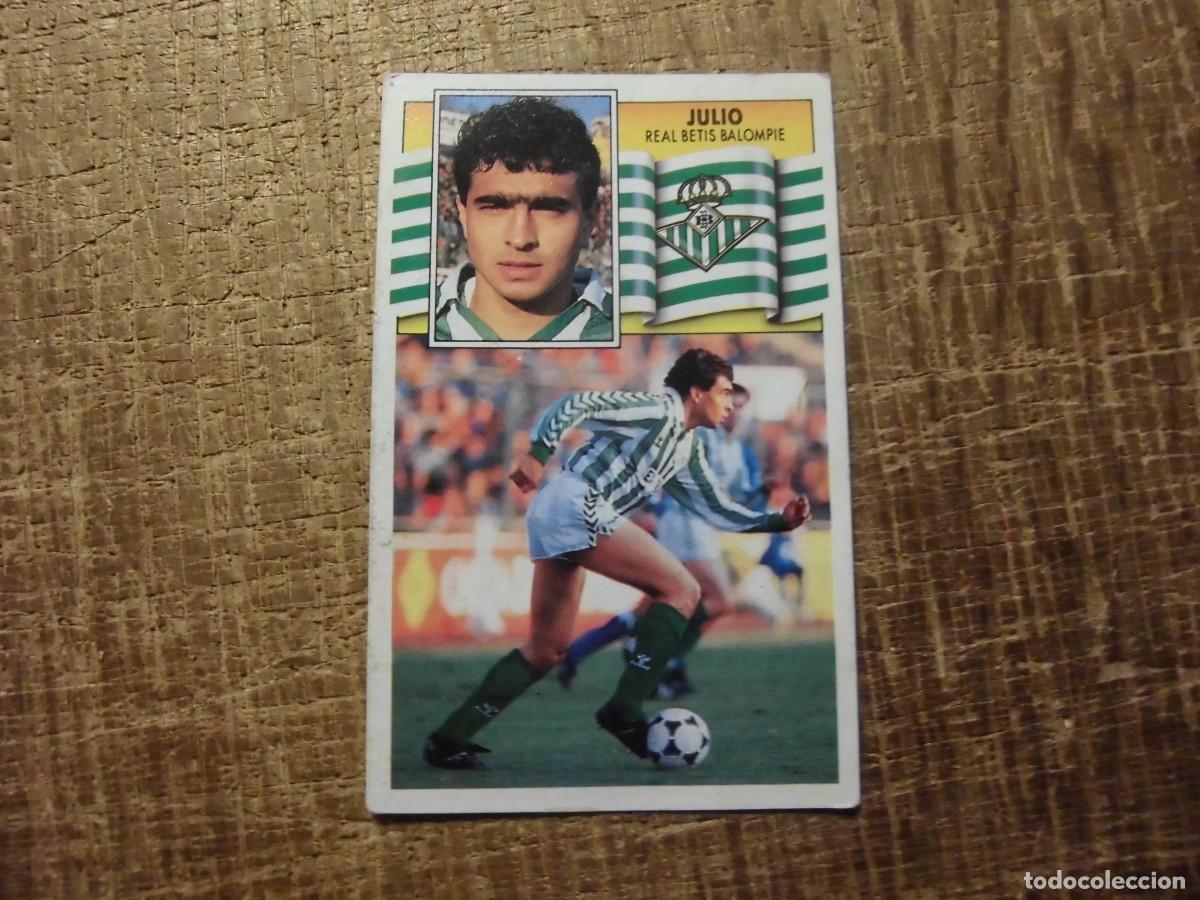Cromos de f&uacute;tbol: JULIO REAL BETIS LIGA 90-91 EDICIONES ESTE CROMO RECUPERADO