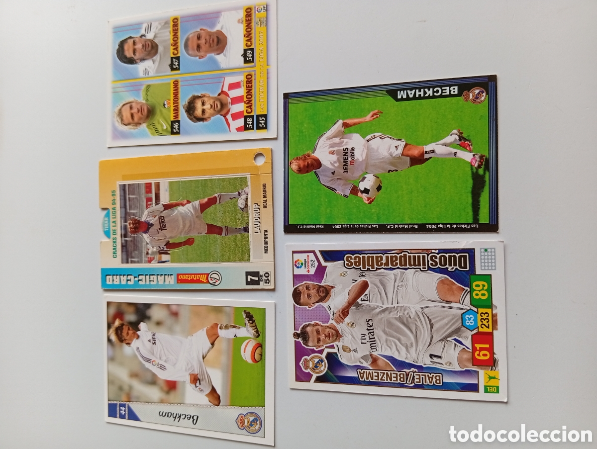 Cromos de f&uacute;tbol: Real Madrid.lote de 5 cards
