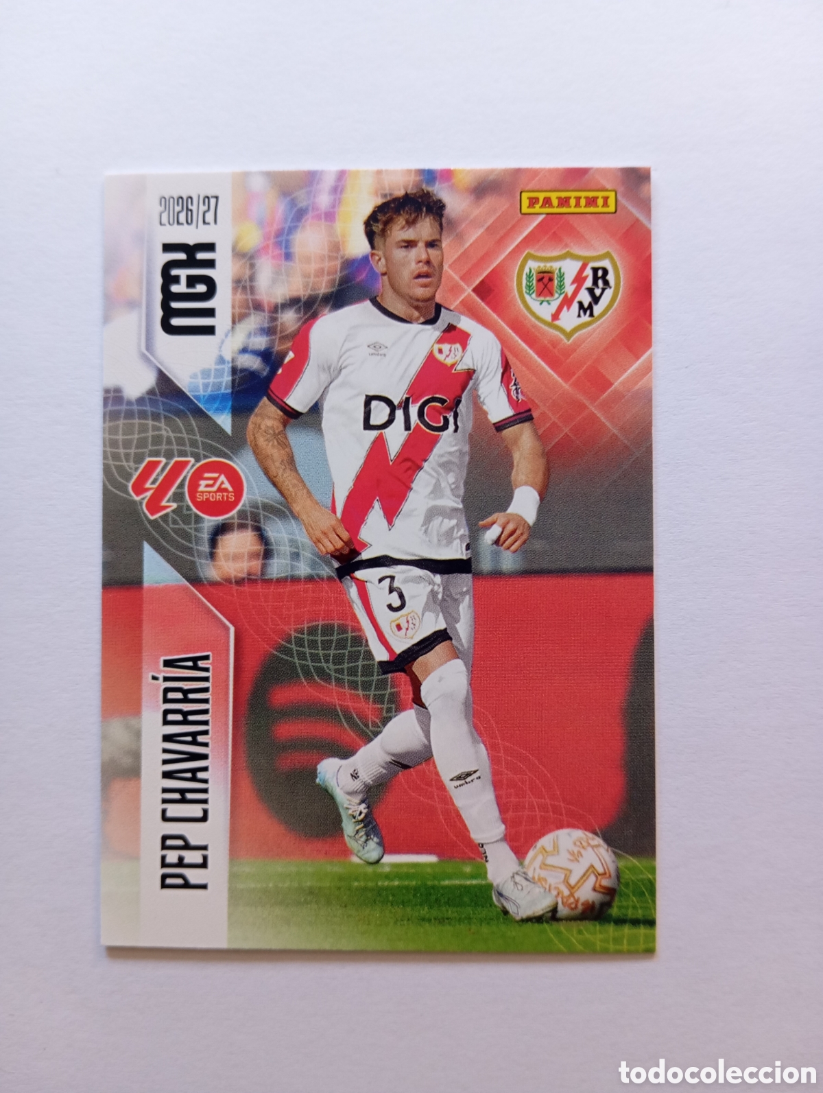 Cromos de f&uacute;tbol: 297 PEP CHAVARRIA RAYO VALLECANO PANINI MEGACRACKS 26 27