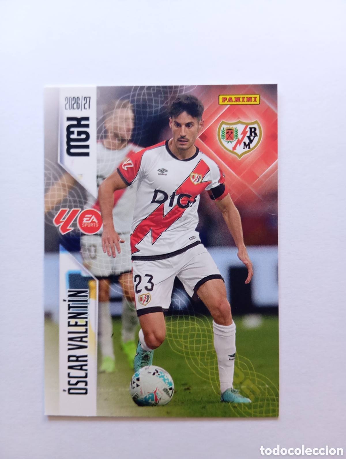 Cromos de f&uacute;tbol: 300 OSCAR VALENTIN RAYO VALLECANO PANINI MEGACRACKS 26 27