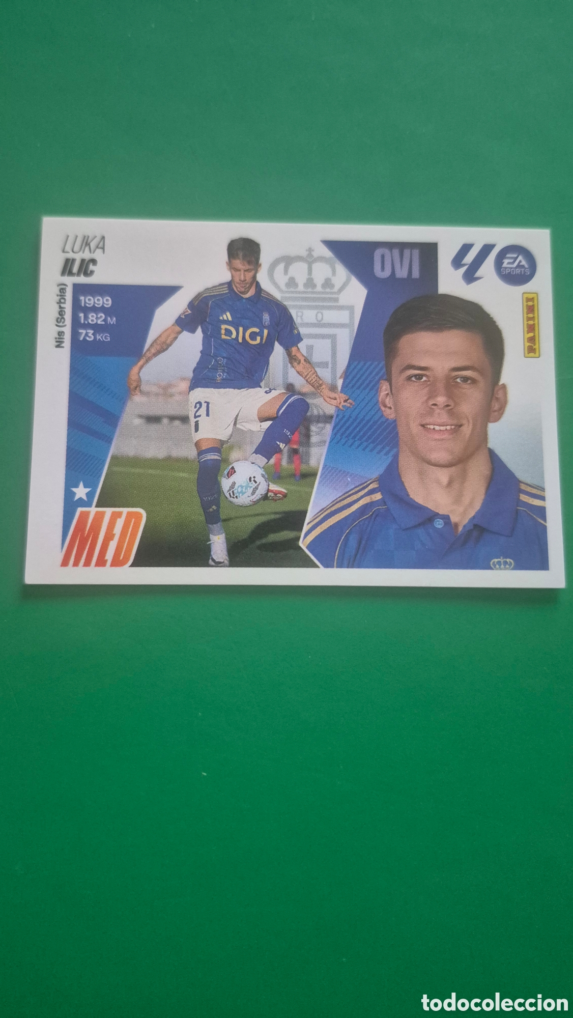 Cromos de f&uacute;tbol: CROMO PANINI LIGA ESTE 2025-26 (25 - 26) - N&ordm; 15 - ILIC - OVIEDO - 2&ordm; EDICI&Oacute;N - ERROR SIN ESCUDO