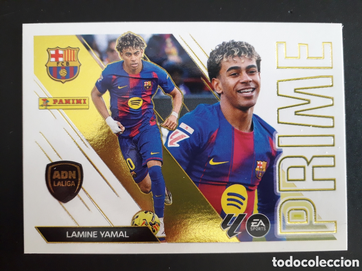 Cromos de f&uacute;tbol: LAMINE YAMAL, FC BARCELONA N&deg; 6 ED ESTE 2026 2027 26 27 ADN LALIGA PRIME, SIN PEGAR PEDIDO M&Iacute;NIMO 3&euro;