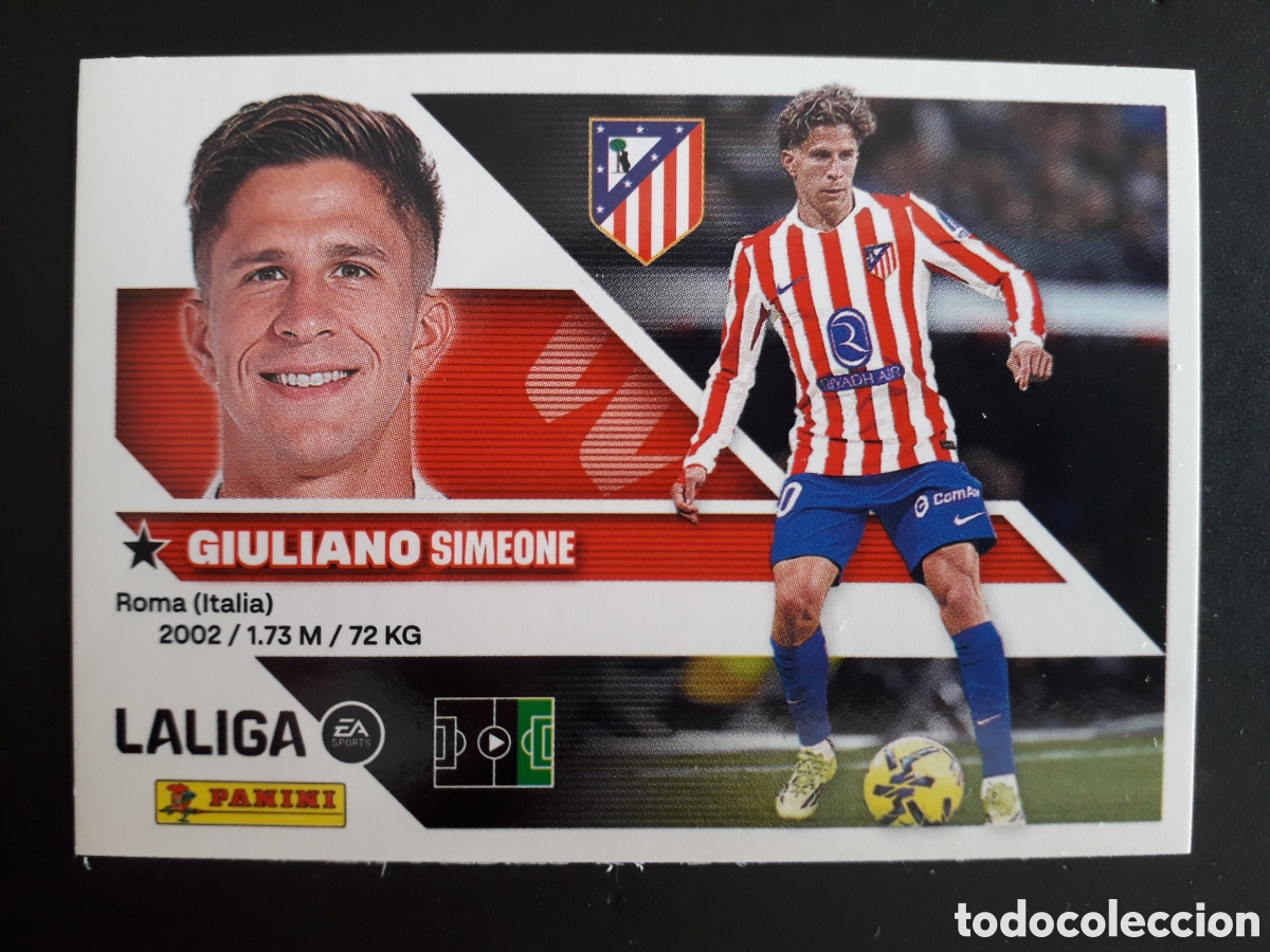 Cromos de Futebol: GIULIANO SIMEONE AT MADRID N&deg; 17 ED ESTE 2026 2027 26 27 SIN PEGAR PEDIDO M&Iacute;NIMO 3&euro;