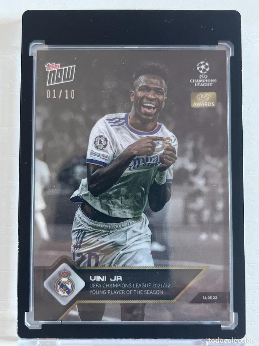 Cromos de Futebol: VINICIUS JR 01/10 FIRST PRINT - 2021-22 Topps Now UCL #173 Black Parallel Real Madrid