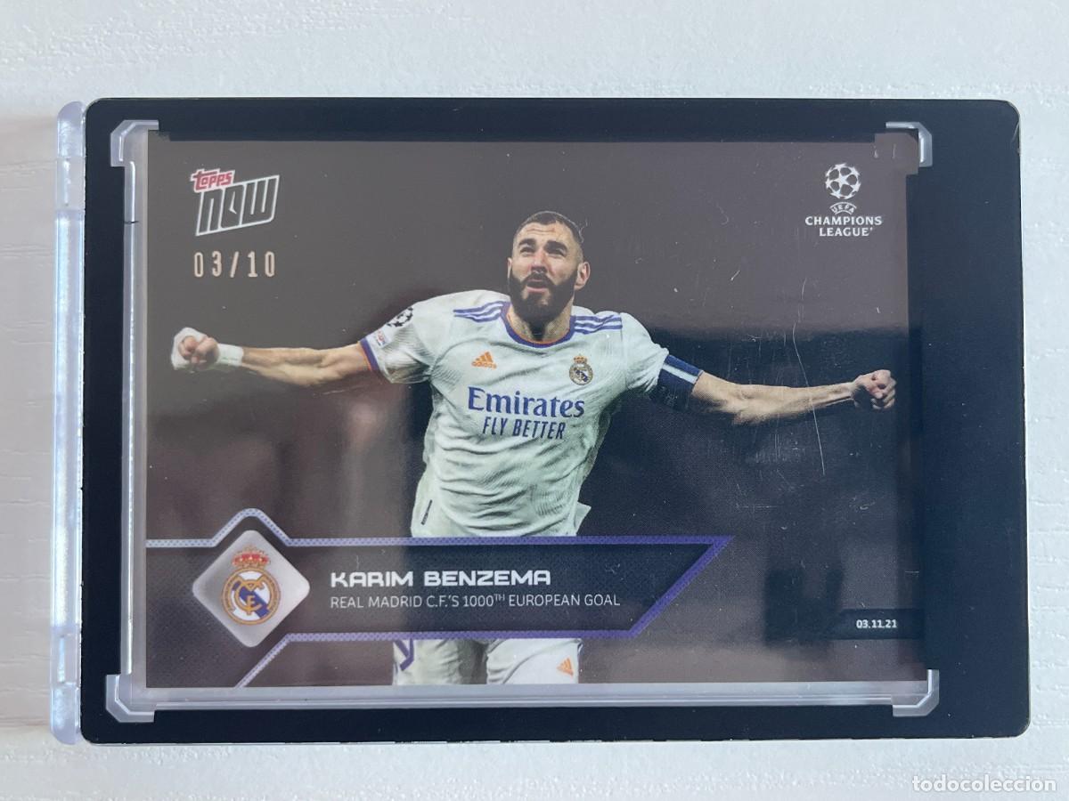 Cromos de Futebol: KARIM BENZEMA 03/10 - 2021-22 Topps Now UCL #69 Black Parallel Real Madrid