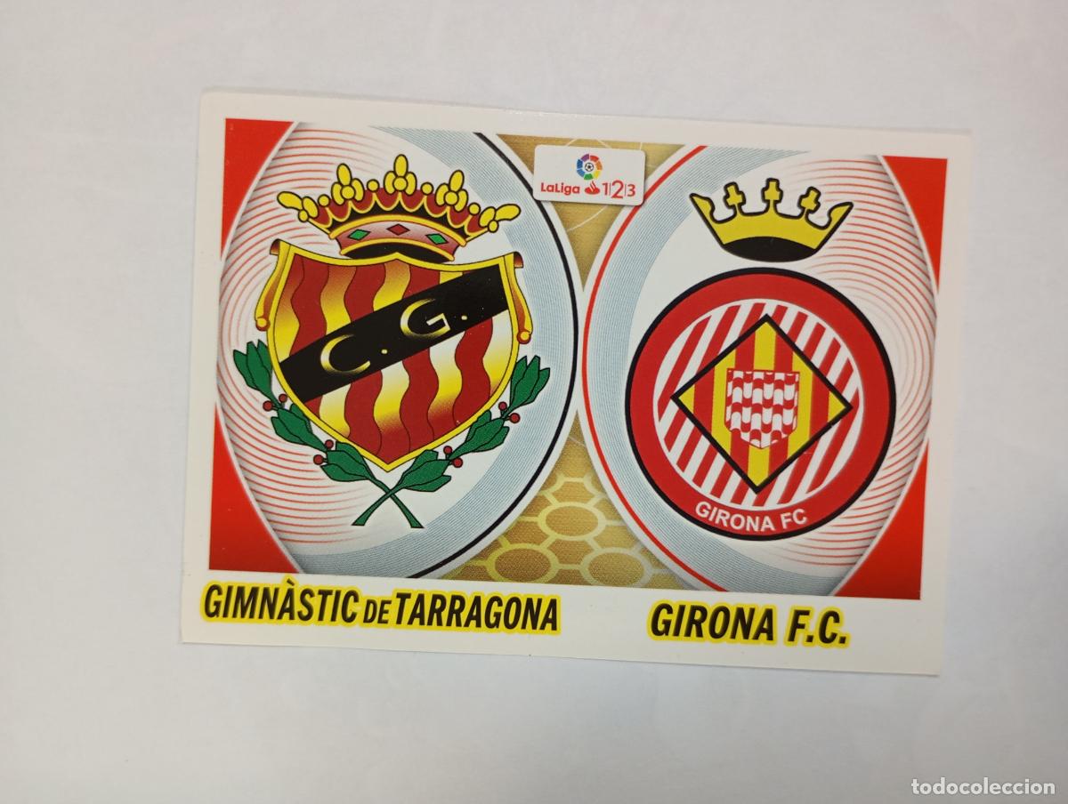 Figurine di Calcio: CROMO LIGA 2016-2017. ESCUDOS GIRONA Y GIMNASTIC DE TARRAGONA. COLECCIONES ESTE PANINI. TDKP29Z3