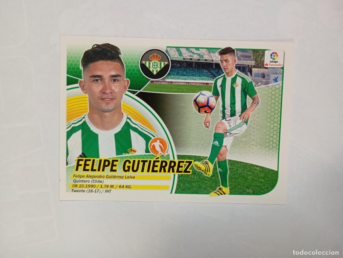 Cartes &agrave; collectionner de Football: CROMO LIGA 2016-2017. FELIPE GUTI&Eacute;RREZ. REAL BETIS. COLECCIONES ESTE PANINI. TDKP29Z3
