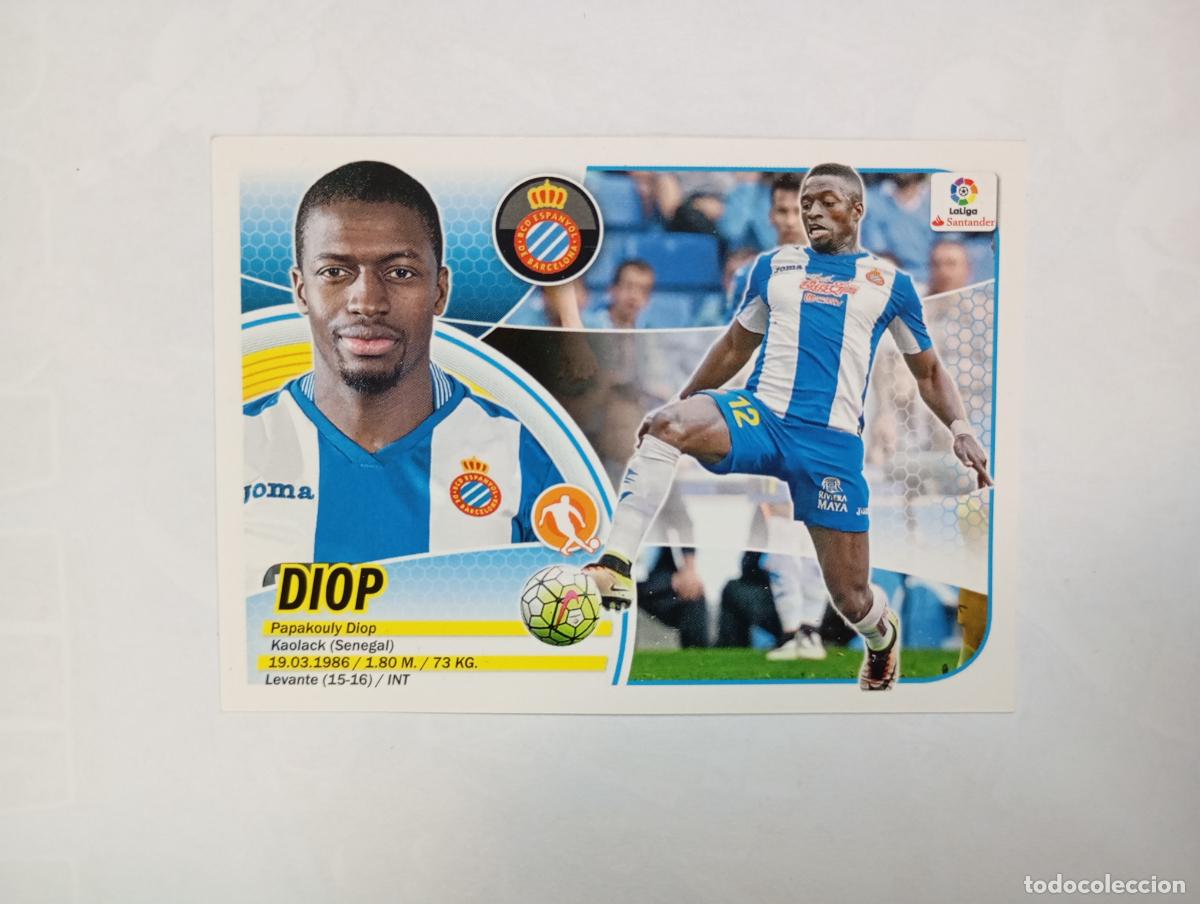 Cromos de f&uacute;tbol: CROMO LIGA 2016-2017. DIOP. ESPANYOL. COLECCIONES ESTE PANINI. TDKP29Z3