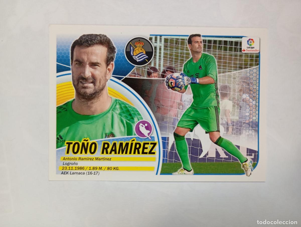 Cromos de f&uacute;tbol: CROMO LIGA 2016-2017. TO&Ntilde;O RAM&Iacute;REZ. REAL SOCIEDAD. COLECCIONES ESTE PANINI. TDKP29Z3