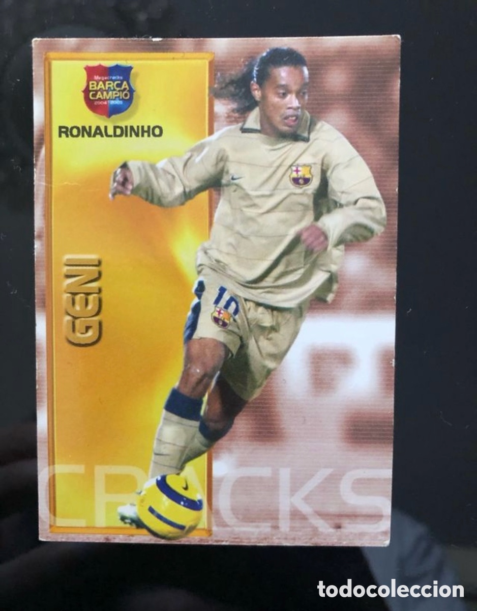 Cromos de f&uacute;tbol: Cromo Ronaldinho Geni