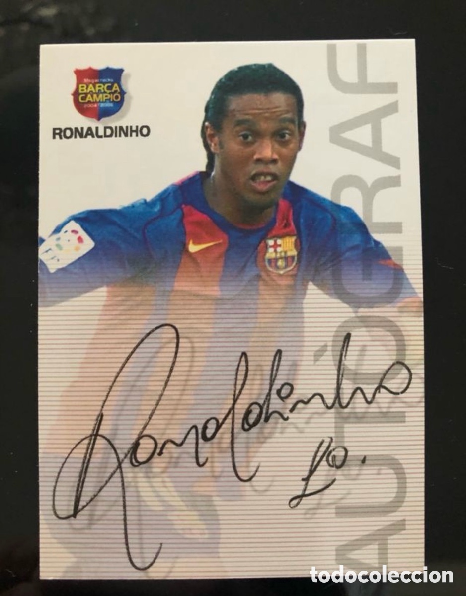 Cromos de f&uacute;tbol: Crimo Ronaldinho Bar&ccedil;a Campi&oacute;