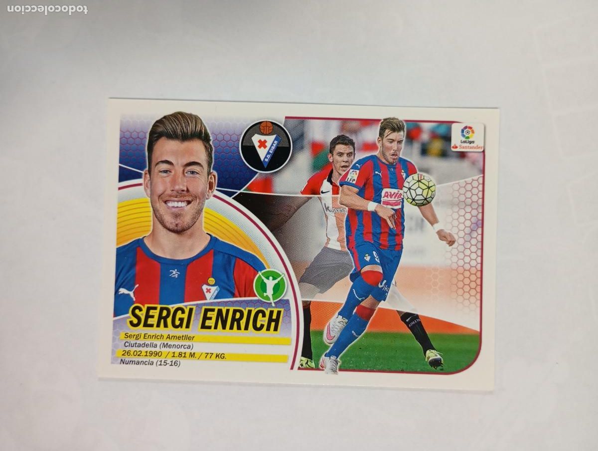 Cromos de f&uacute;tbol: CROMO LIGA 2016-2017. SERGI ENRICH. EIBAR. COLECCIONES ESTE PANINI. TDKP29Z3