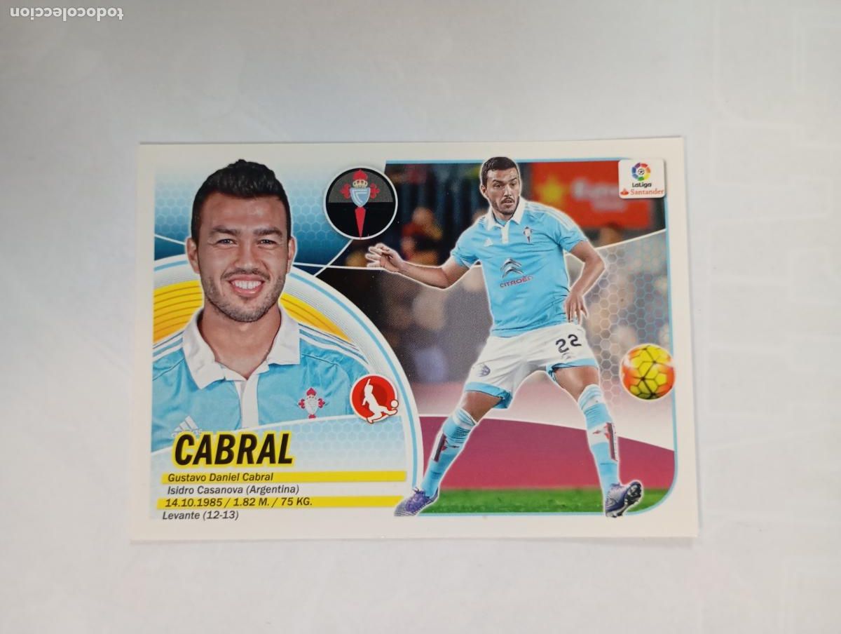 Cromos de f&uacute;tbol: CROMO LIGA 2016-2017. CABRAL. CELTA DE VIGO. COLECCIONES ESTE PANINI. TDKP29Z3