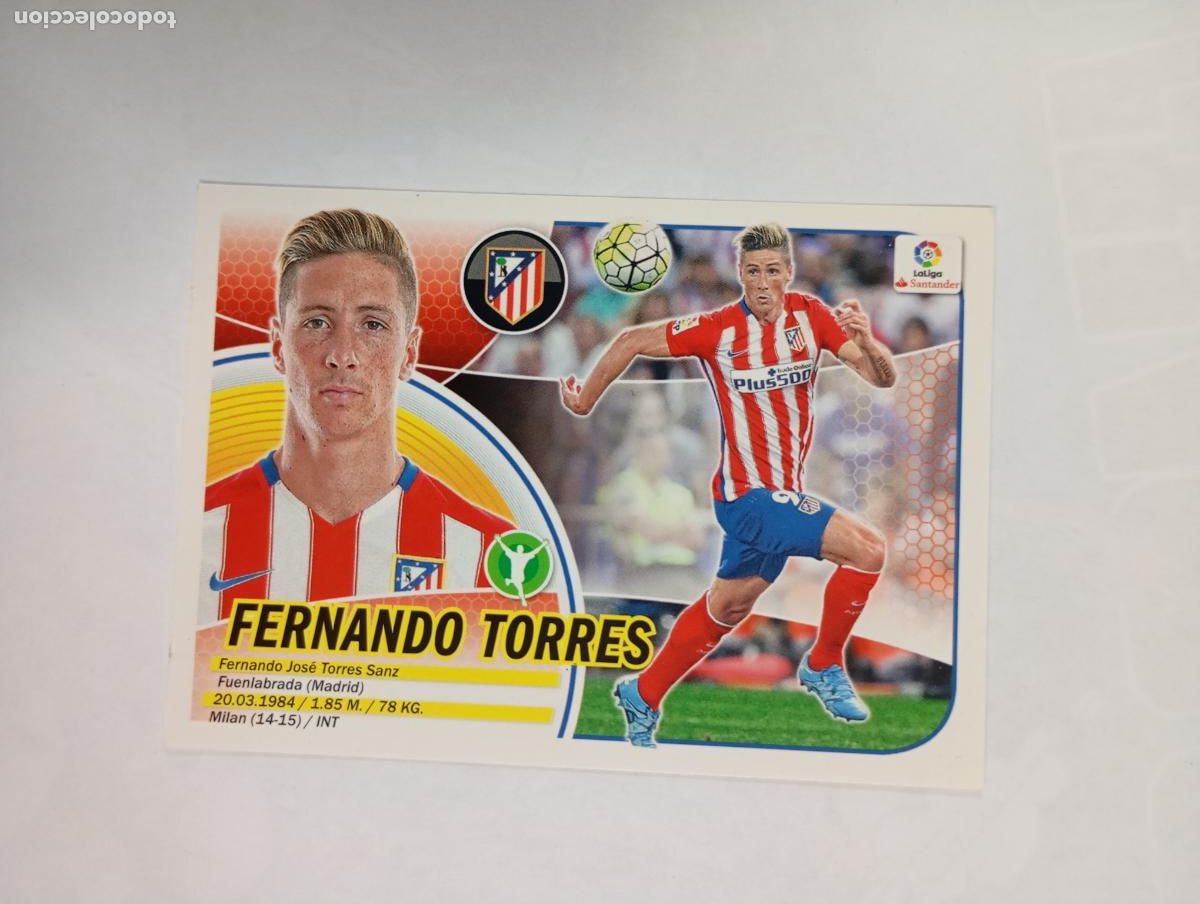 Fu&szlig;ball-Sticker: CROMO LIGA 2016-2017. FERNANDO TORRES. ATL&Eacute;TICO DE MADRID. COLECCIONES ESTE PANINI. TDKP29Z3