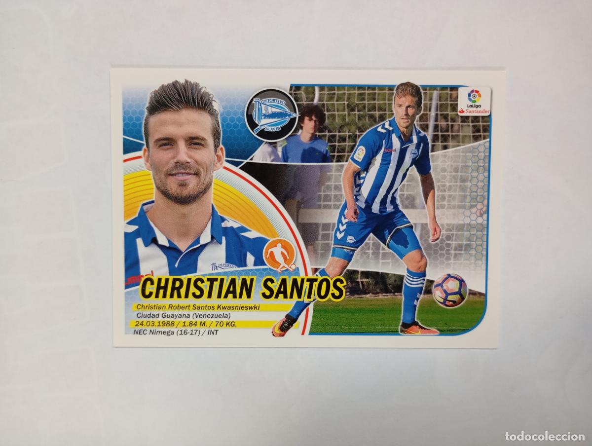 Fu&szlig;ball-Sticker: CROMO LIGA 2016-2017. CHRISTIAN SANTOS. ALAV&Eacute;S. COLECCIONES ESTE PANINI. TDKP29Z3