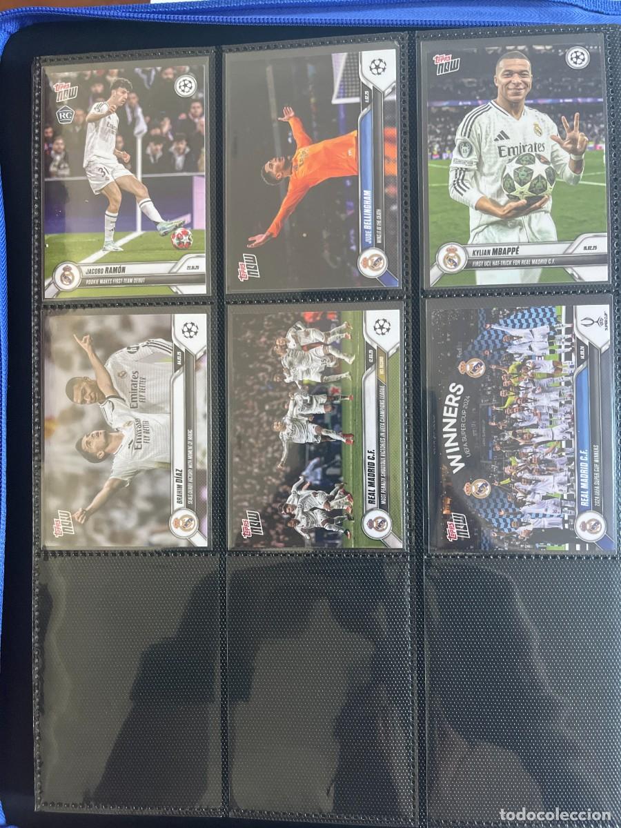 Cromos de f&uacute;tbol: REAL MADRID Lote 15 Cartas 2024-25 Topps Now UCL - 5x Mbappe, Bellingham, Endrick, Ra&uacute;l Asencio