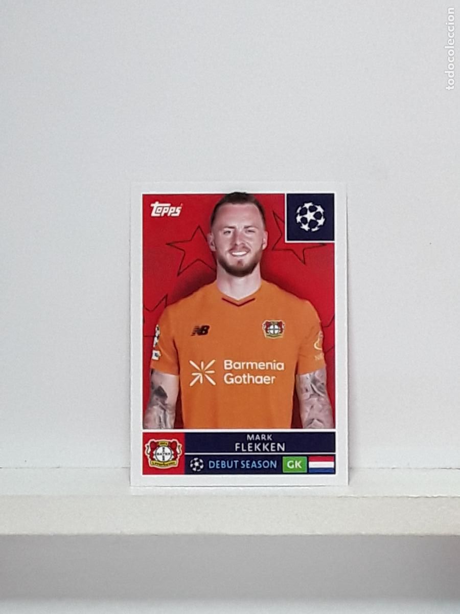 Cromos de f&uacute;tbol: CHAMPIONS STICKER 2025 2026 25 26 ALBUM TOPPS LEAGUE N 128 BAYER LEVERKUSEN MARK FLEKKEN