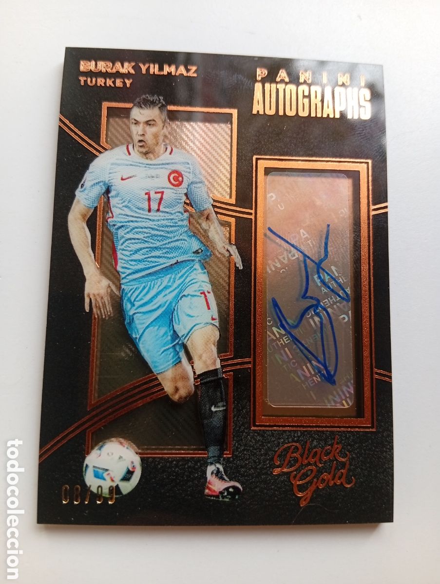 Cromos de f&uacute;tbol: Burak yilmaz PANINI AUTOGRAPHS numerada