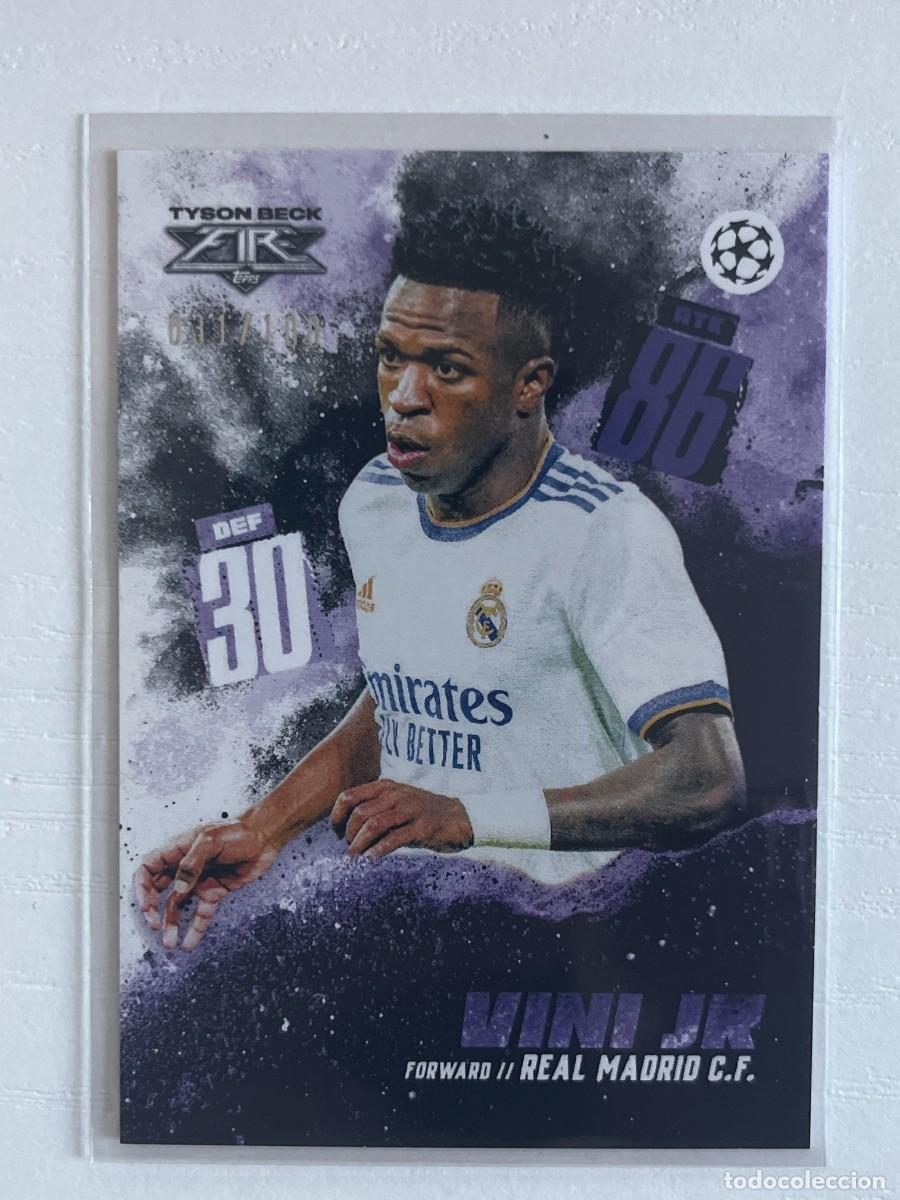 Cromos de f&uacute;tbol: VINICIUS JR Purple 031/100 - 2021 Topps Match Attax Fire Real Madrid